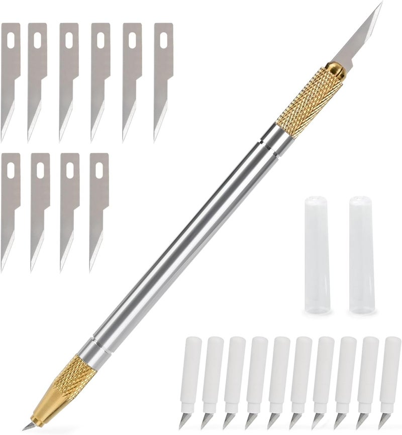 Ehdis Double Head Precision Hobby Knife Set 360 Degree Swivel Blade Craft Cutting Knife with Replacement Blades for Art, Working-Stencil, Scoring, Scrapbooking, Architecture Modeling, Crafting - Image 1